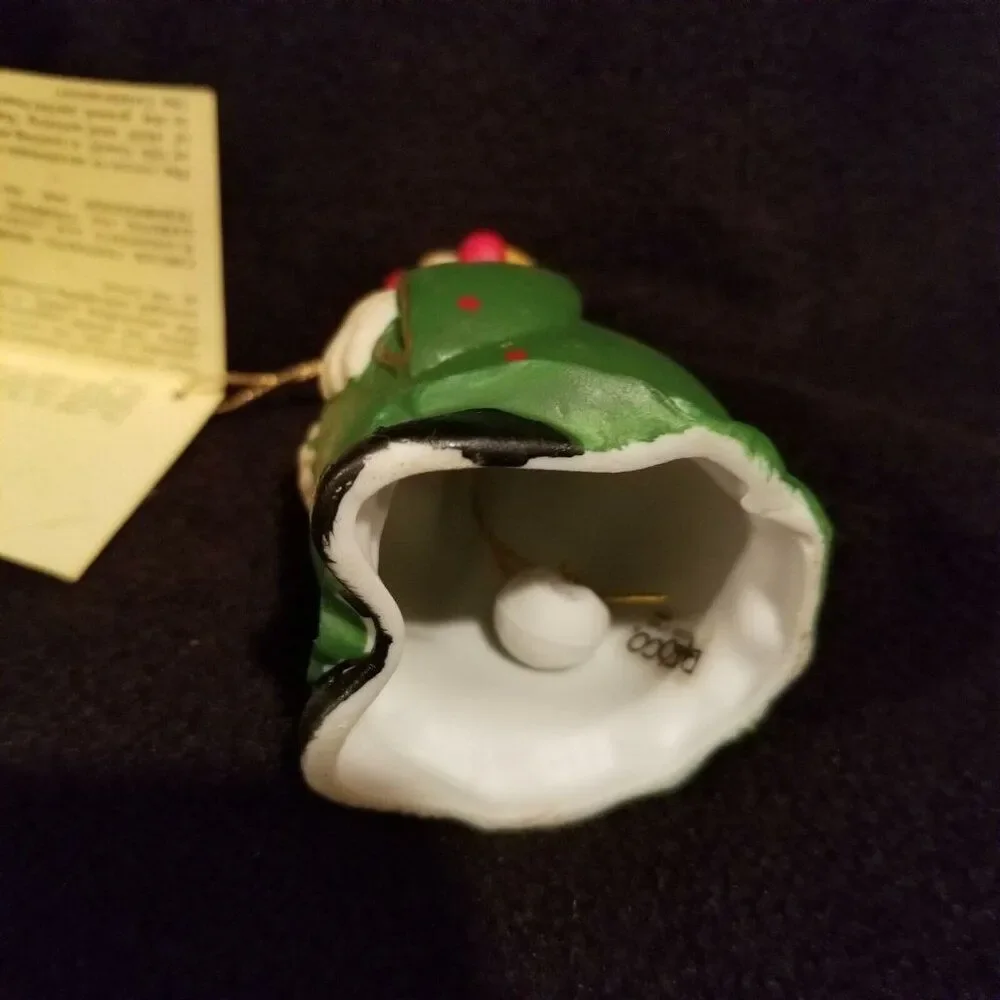 Vintage Willetts Designs Circus Clown Bell 5849 Green Jacket Red BowTie Enesco